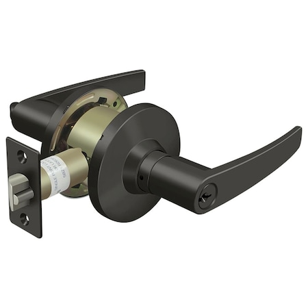 Deltana Standard Commercial Lock Grade 2; Entry with Straight Lever; Oil Rubbed Bronze Finish CL700EL-10B